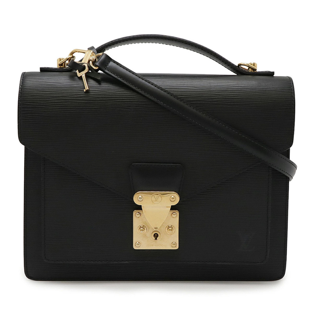 LOUIS VUITTON Epi Monceau 2way Shoulder Bag Shoulder Noir Black